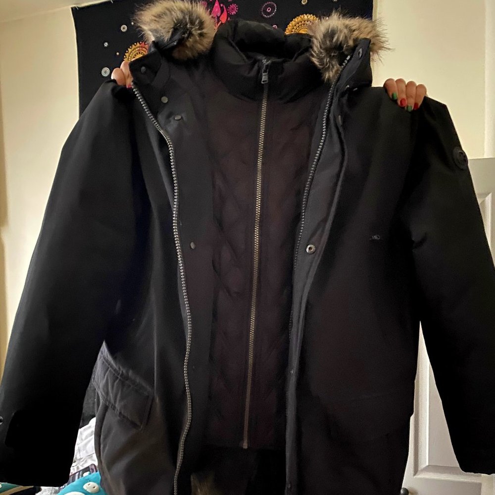 Michael Kors Men's Hooded Bib Snorkel Parka (Mediu